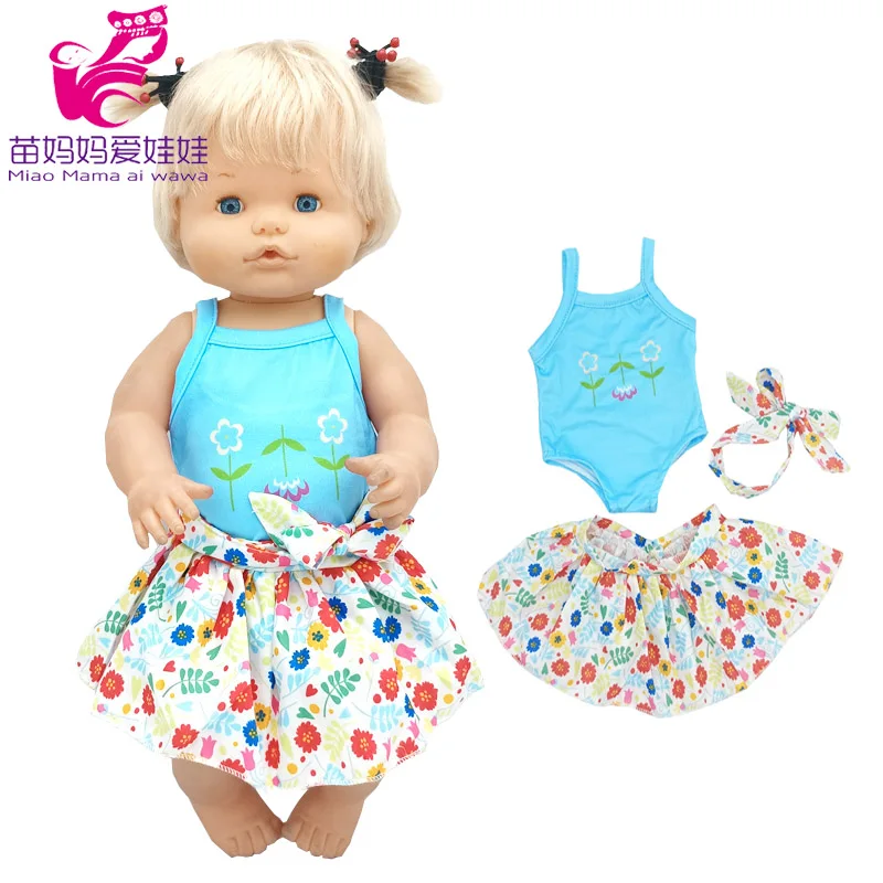 For 40 Cm Nenuco Doll Clothes 17 Inch Baby Doll Flower Shirt Pants Toys Clothing