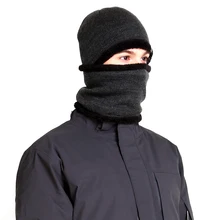 Шапка женская зимняя шапка и шарф, комплект унисекс, теплая вязаная шапка с подкладкой, зимняя шапка, ветрозащитный шарф, теплые шарфы с капюшоном, Беговая шапка для пешего туризма