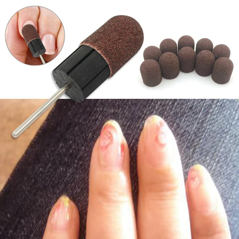 10 шт. 16*25 мм сверло для ногтей блок шлифовальных колпачков резиновые оправки для маникюра и педикюра Инструменты полировки Аксессуары