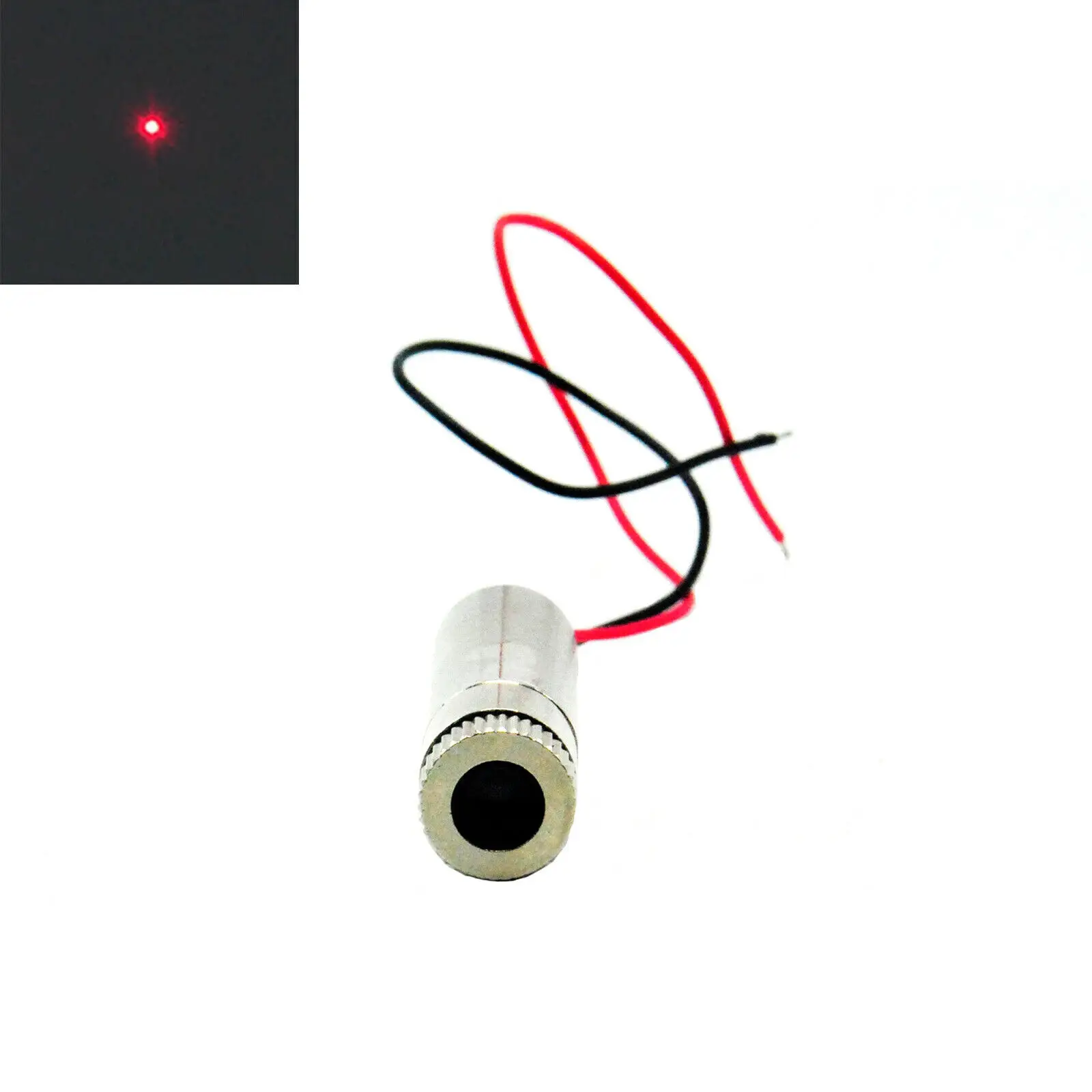 650nm 5mW Dot 3-5V 12x35mm Focusable Red Laser Module Diode w/ Driver in 650nm 5mw dot 3 5v 12x35mm focusable red laser module diode w driver in