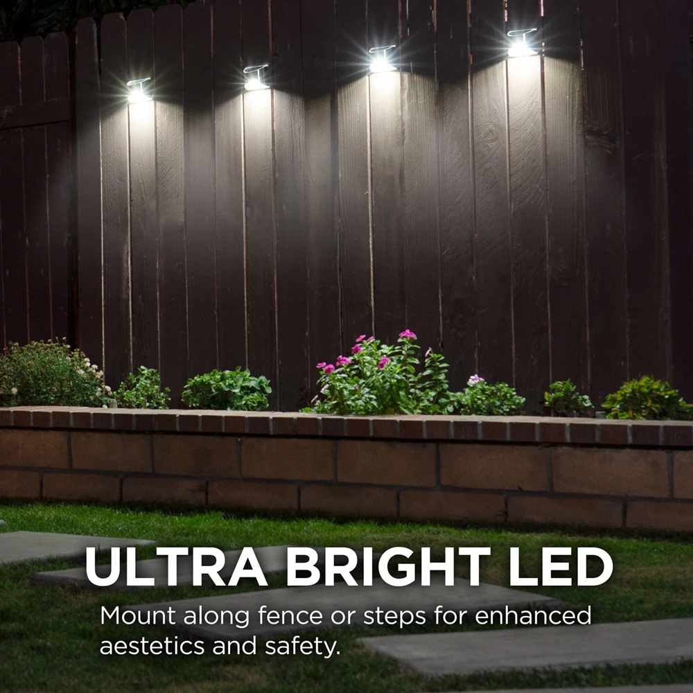Stainless Steel Outdoor Solar Light  Solar Garden Wall Light Waterproof Solar Powered Wall Lights for Garden Front Door Garage Backyard (4)