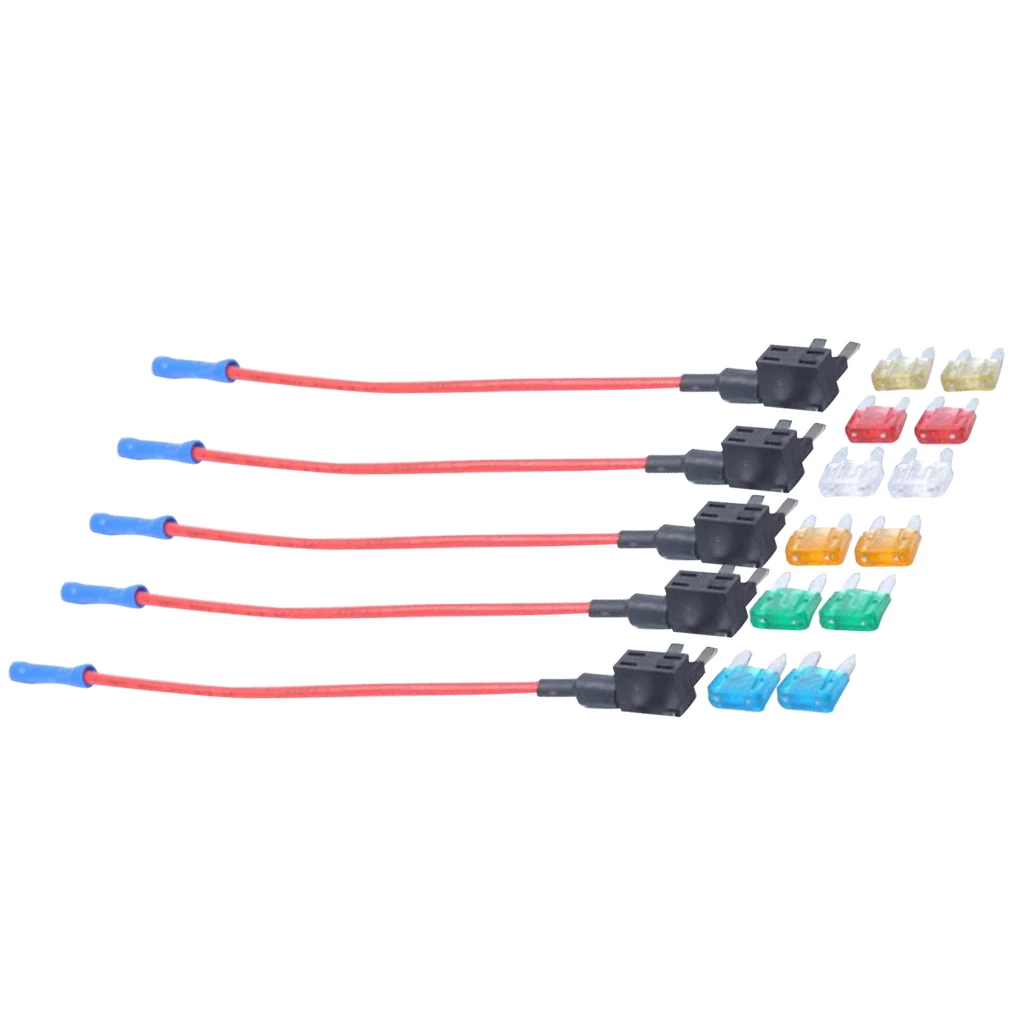 5 шт. автомобильный плавкий предохранитель с небольшим лезвием держатель с предохранителями 5/10/15/20/25/30A