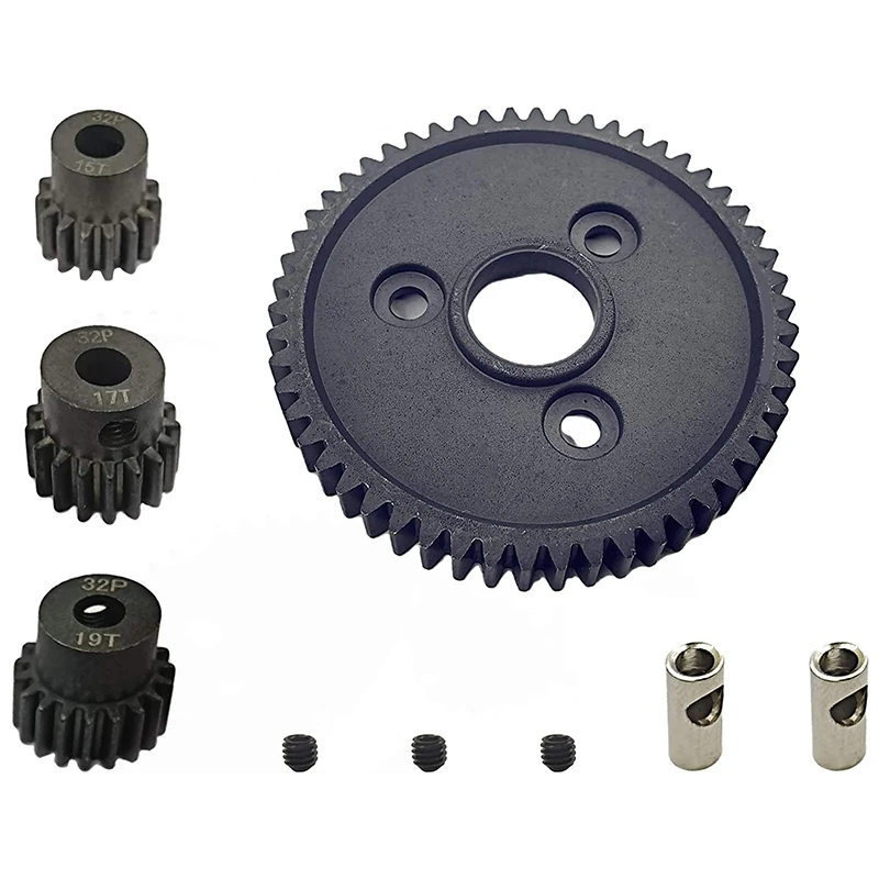 Metal Spur 54T Gear With 15T/17T/19T Pinions For Traxxas Slash 4X4
