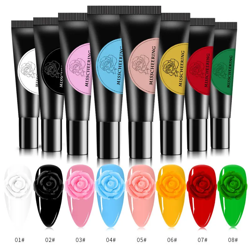 3D Three-dimensional Carved Painting Color Nail Art Glue Decorating Glue Embossed UV Phototherapy Nial Gel