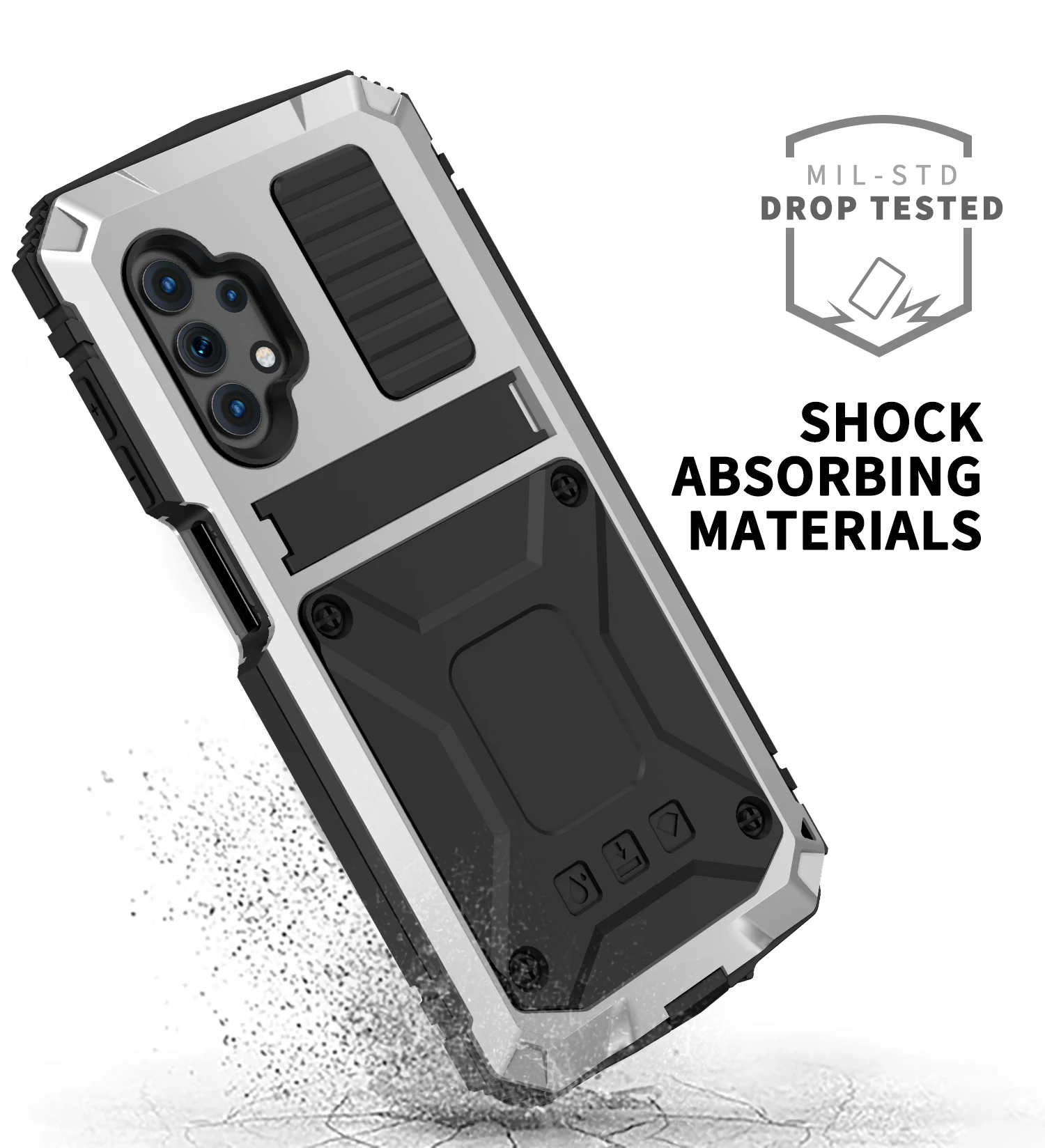 For Samsung A32 5G A326B Case Metal Shockproof Cover For Samsung Galaxy A32 4G Waterproof Cover 360 Full Body Armor Stand Case