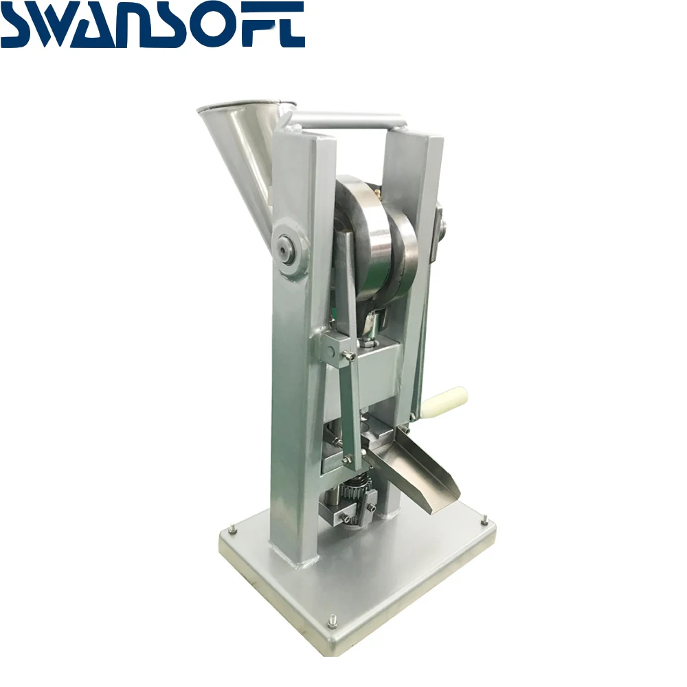 

SWANSOFT TDP0 Manual Single Punch Sugar Tablet Pill Press Machine Slice Making Hand Operated Mini Type Calcium Tablet Maker