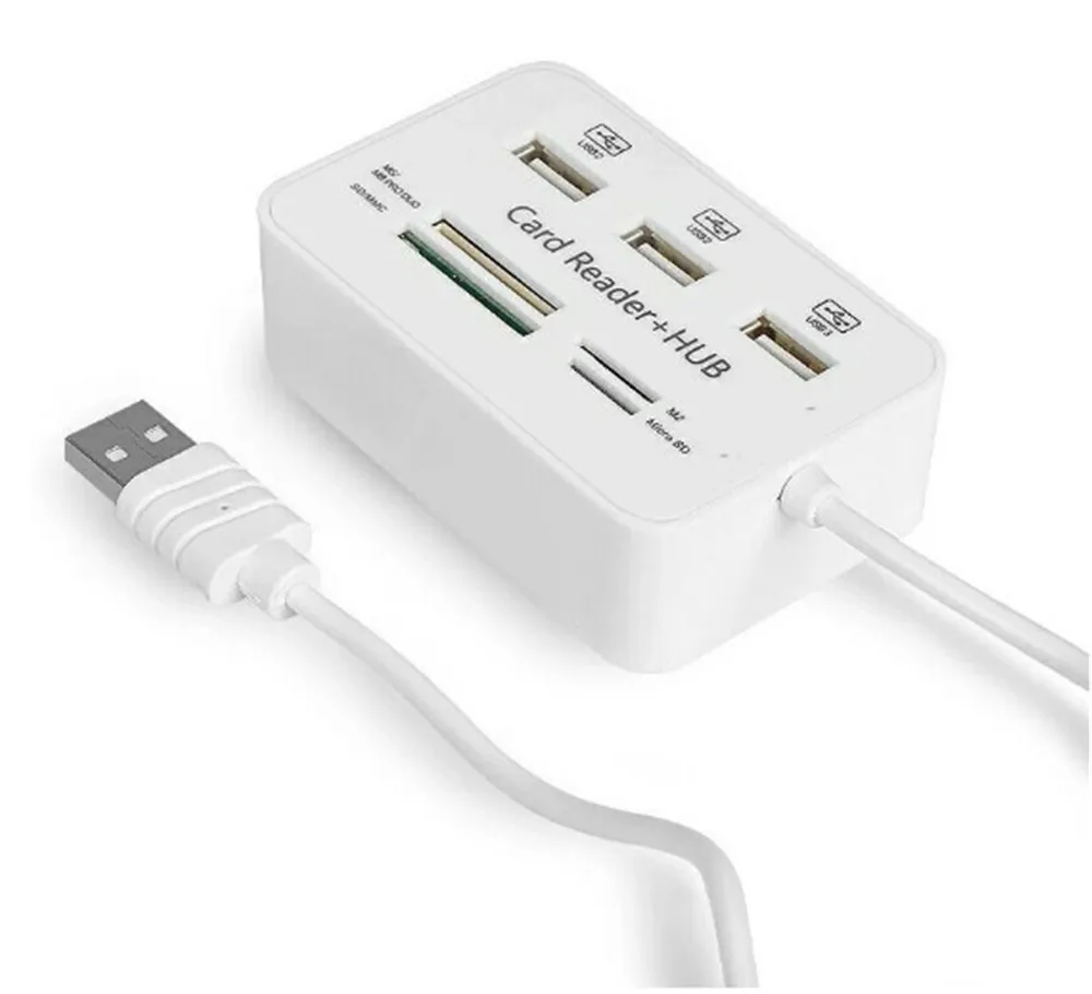 Кардридер usb-хаб Combo 2,0/3,0 высокоскоростной Мульти USB 2,0/3,0 концентратор USB разветвитель портативный все в одном для SD/MMC/M2/MS Pro