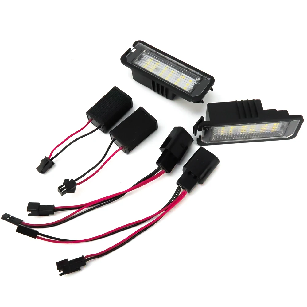 2pcs License light Для VW GOLF MK5 MK7 4 5 6 7 GTI R Passat CC Scirocco Jetta EOS Beetle Polo Lupo светодиодный светильник для багажника заднего номерного знака - Испускаемый цвет: 2pcs License light