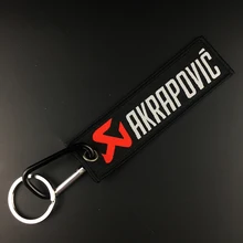 Мотоцикл брелок для ключей с ручной вышивкой ткань брелок с пряжкой из металлического сплава под заказ для Akrapovic/фирма Metal Mulisha/RE Королевский Энфилд Moto вентиляторы