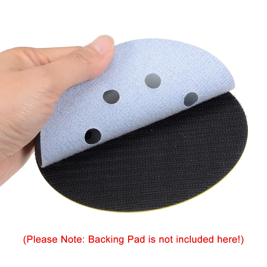 uxcell 10Pcs 5 Inch 8 Hole Hook and Loop Sanding Disc 5000 Grit Flocking Sandpaper Random Orbital Sander Paper Gray