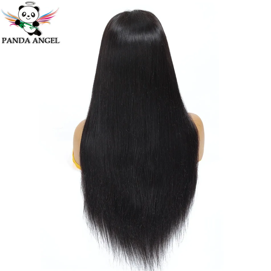 Panda 4*4 прямые парики из натуральных волос на шнурках для черных женщин 8-30 дюймов Remy бразильские 150% плотность человеческих волос парик на шнурке