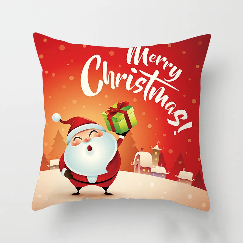1 шт. 45*45 см счастливый год Рождество Санта Клаус рождественские украшения для дома Лось хлопок декоративный чехол на подушки Navidad Natal - Цвет: 26