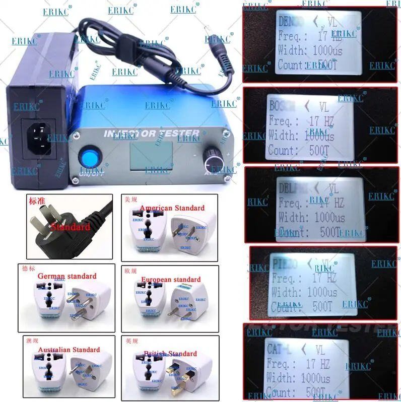 ERIKC CRI800 et S60H Kit de testeur d'injecteur à rampe commune  multifonction Diesel USB testeur d'injecteur testeur de buse d'injecteur -  Historique des prix et avis
