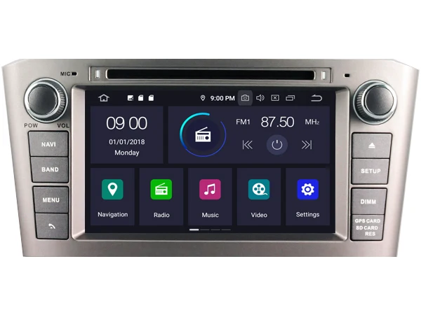 RUISO 4g + 64g 8-Core автомобильный DVD плеер Android 9 0 для TOYOTA AVENSIS 2007 мультимедийный Авто