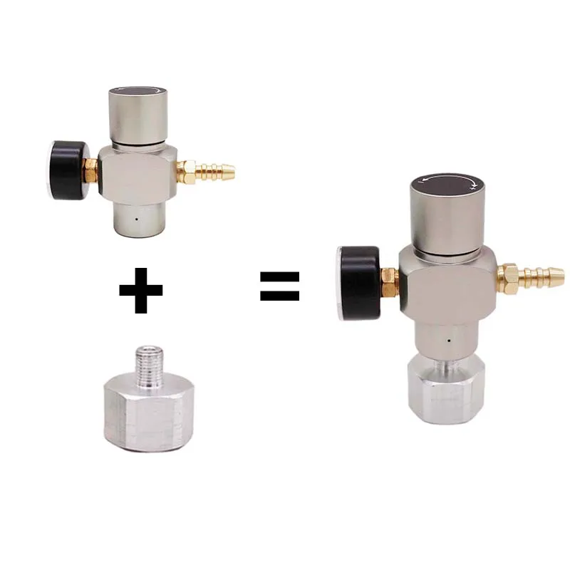 Soda Bottle Converter Standard Soda bottle TR21*4 to Mini Co2 Regulator 3/8-24 UNF Include Gasket