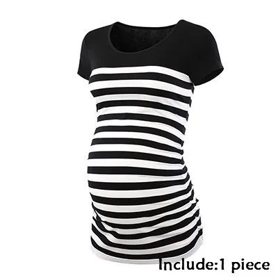 pic Комплект из 3 предметов; Одежда для беременных; Ropa Embarazada; футболка; топы; Футболка для беременных; повседневная одежда с оборками сбоку - Цвет: pic