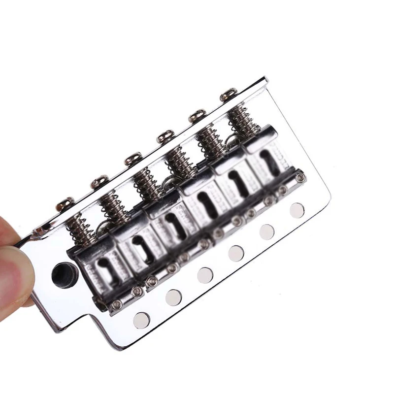 

1 Set 6 Strings Chrome Guitar Tremolo Bridge With Bar For Fen-der Strat SQ ST 10.8mm String Spacing