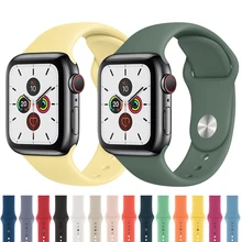 Ремешок для Apple watch band 44 мм 40 мм 42 мм 40 мм correa iwatch band 5 4 3 2 спортивный силиконовый ремень браслет Apple watch 4 аксессуары