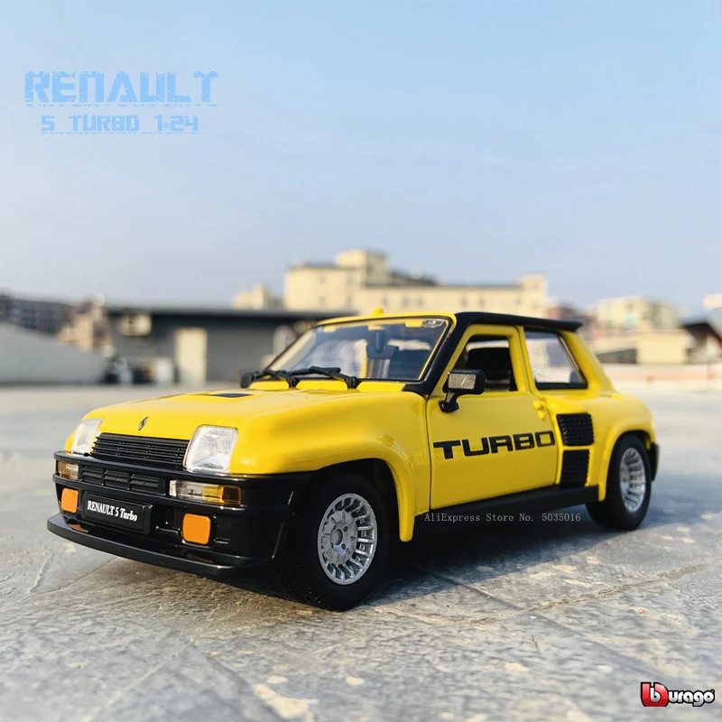 Модель автомобиля Bburago 1:24 Renault 5 Turbo yellow Speedway имитация сплава поделки Декоративные