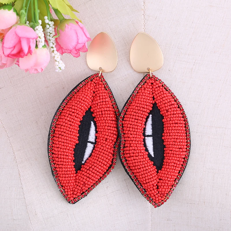 Boho earrings for women drop earrings for women 2 fashion Jewelry RED