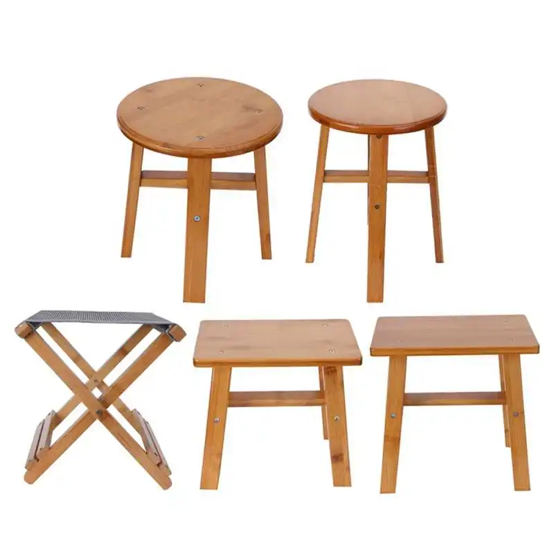 Taburete pequeño de madera maciza para el hogar, taburete bajo portátil  para niños, silla de Banco de madera para sala de estar, silla de tablero  fresco - AliExpress