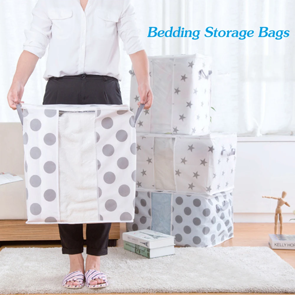 Foldable Storage Bag Clothes Blanket 