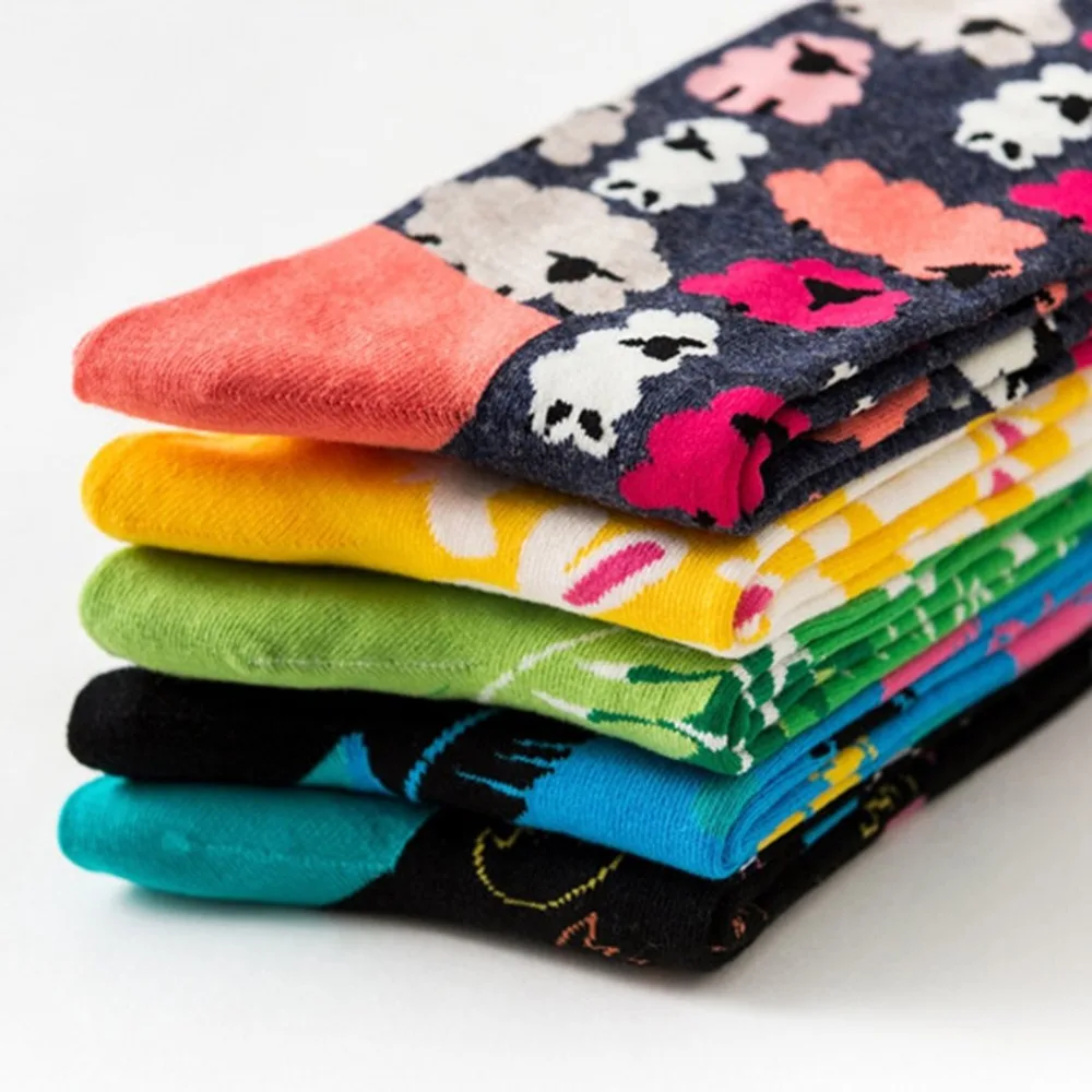 Женские носки с кактусами Harajuku хлопковые для девочек Chaussettes Femme|Носки| |