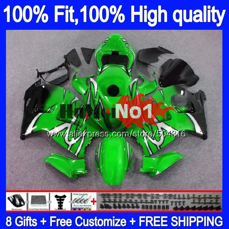 Инъекции для SUZUKI GSXR 1300 Hayabusa 2008 2013 30MC. 270 GSXR-1300 GSXR1300 08 13, 14, 15, 16 лет обтекателя глянцевый зеленый - Цвет: No. 1