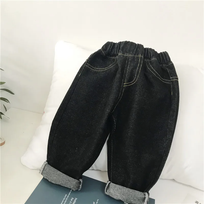 Chen Mom/джинсовые брюки для мальчиков, новые стильные осенние детские брюки для детей 1-5 лет, свободные универсальные ковбойские брюки для маленьких мальчиков