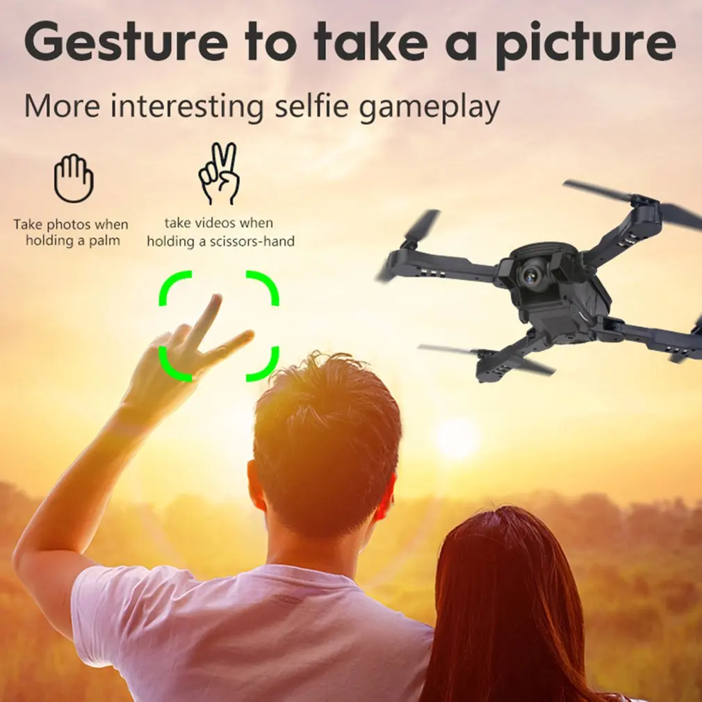 

WiFi FPV RC Drone 4K Camera Optical Flow Positioning HD Dual Camera Aerial Video RC Aircraft Helicopter with 2/3 Battery