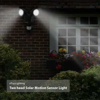 

22 Led Dual Security Detector Solar Spot Light Motion Floodlight Outdoor Light Garden Sensor Supplies W6G4