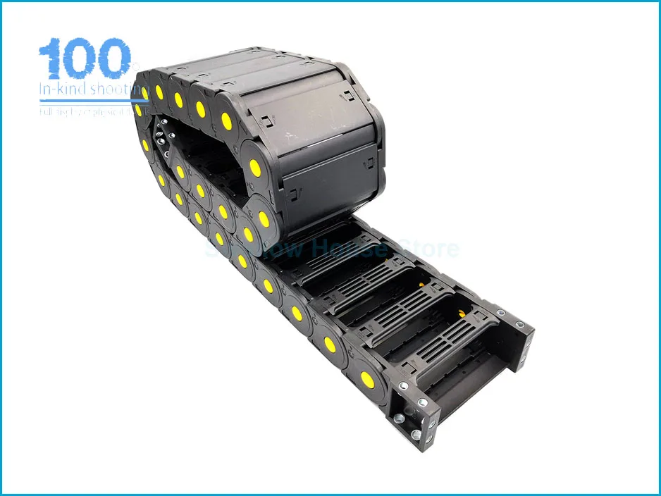JFLO 30x100mm 1 Meter Towline Transmission Nylon Drag Chain Wire Carrier Cable Semi-enclosed Interior Opening Free Shipping