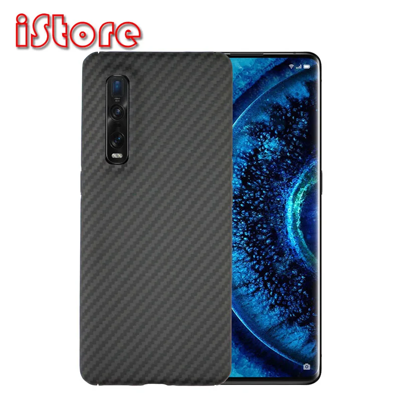 Углеродное волокно чехол для телефона OPPO FIND X2 Pro тонкие и светильник атрибуты материал из арамидного