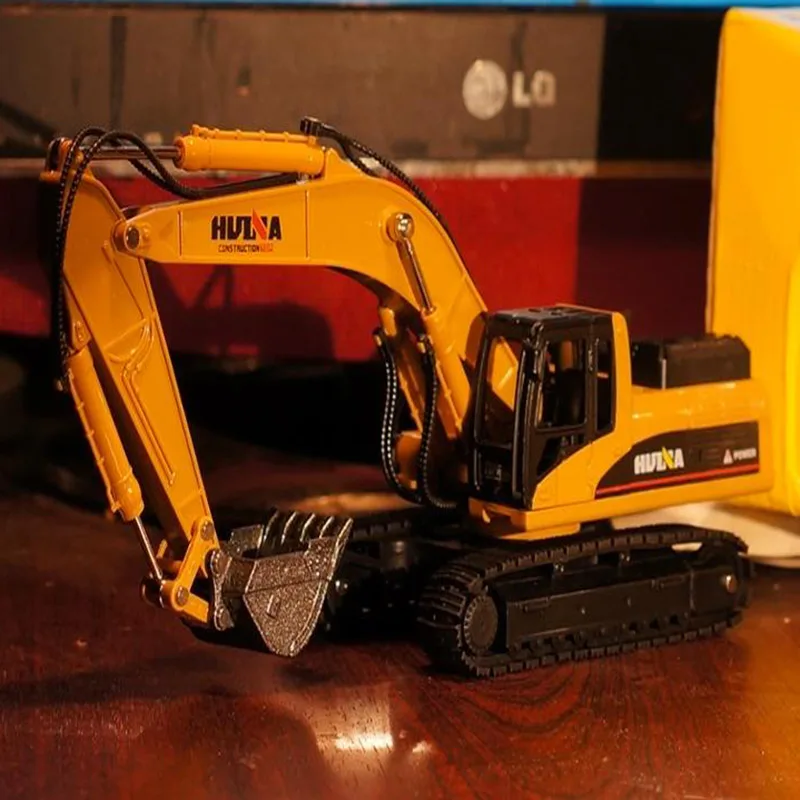 

HUINA 1710 Engineering Digger Truck Model Toys Learning Toys 1:50 Scale Metal Truck for Children Toy Car Baby Gifts