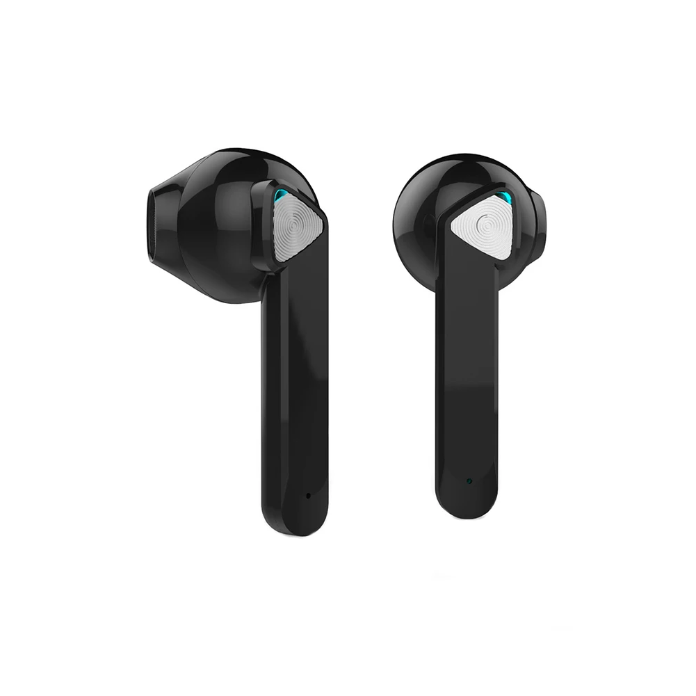1 пара пластиковых наушников с зарядным устройством, стерео канал Bluetooth 5,0, беспроводные наушники, водонепроницаемые магнитные эргономичные мини-наушники - Цвет: Черный