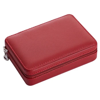 

Portable Jewelry Box Zipper Bracelet Earrings Necklace Rings Storage Case Cabinet for Travel