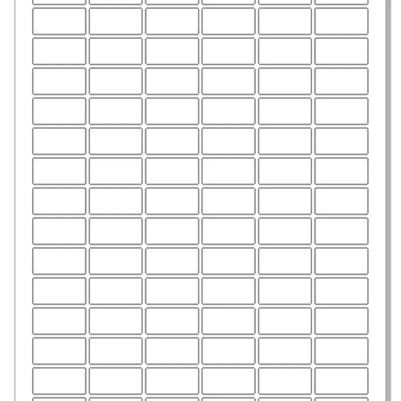 LBSISI Life A4 Berperekat 3X1.5CM Stiker Putih Mengkilap Bundar Kertas Label Cetak Laser Kosong Pencetakan Inkjet 20 Lembar