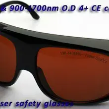 Лазерные защитные очки для 200-540nm& 900-1700nm O.D 5+ CE сертифицированные, большие линзы и оправы