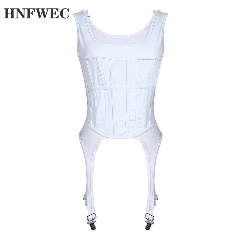 

Women White Irregular Split Joint Two Piece Tank Tops New Sleeveless Personality Fashion Tide Spring Summer 2020 U254