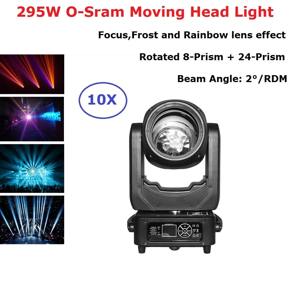 

O-sram Lamp 295W Beam Spot Light DMX512 Moving Head Light Professional DJ /Bar /Party /Show /Stage Light 8+24 Prism RDM Disco