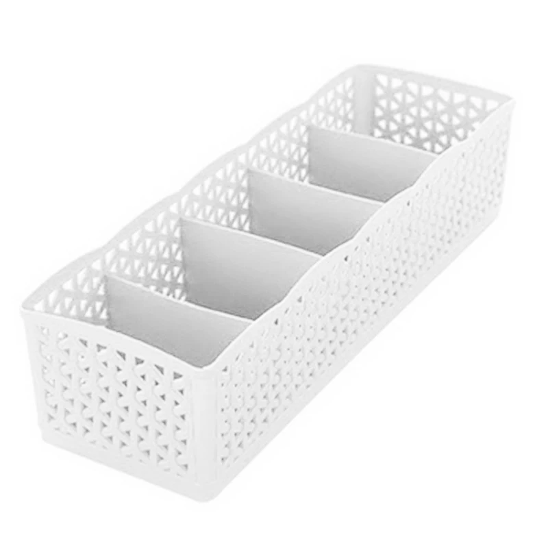 style A White Новые 5 шт/упаковка, сетки гардеробные принадлежности, коробки для хранения Корзина Организатор Для женщин Для мужчин носки для хранения нижнего белья, бюстгальтеров коробка Пластик контейнер-Органайзер - Цвет: style A White