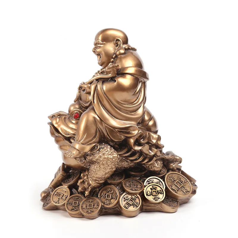 Buddha statue maitreya figure with money bag feng shui laughing