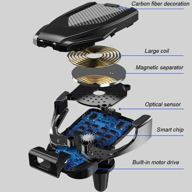 Автомобильное Qi Быстрое беспроводное зарядное устройство вентиляционное отверстие+ CD крепление автоматическое зажимное автомобильное зарядное устройство держатель подставка для iPhone XR XS Max X 8 10 Вт быстрая C