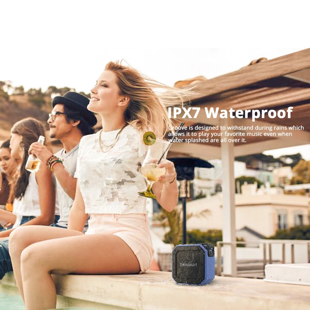 Tronsmart Bluetooth динамик элемент паз(Force Mini) Портативный BT4.2 динамик IPX7 водонепроницаемый TWS стерео звук беспроводной динамик