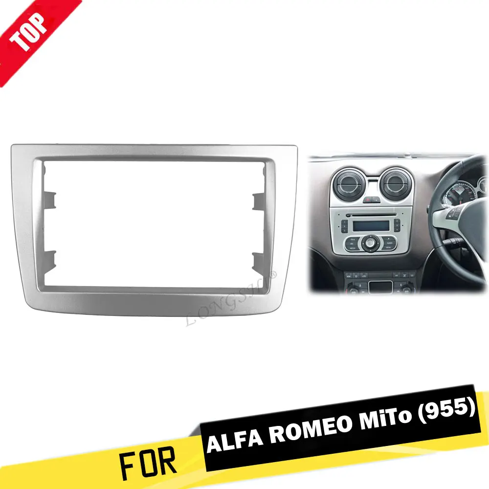 FACADE AUTORADIO 2 DIN GRIS POUR ALFA ROMEO MITO