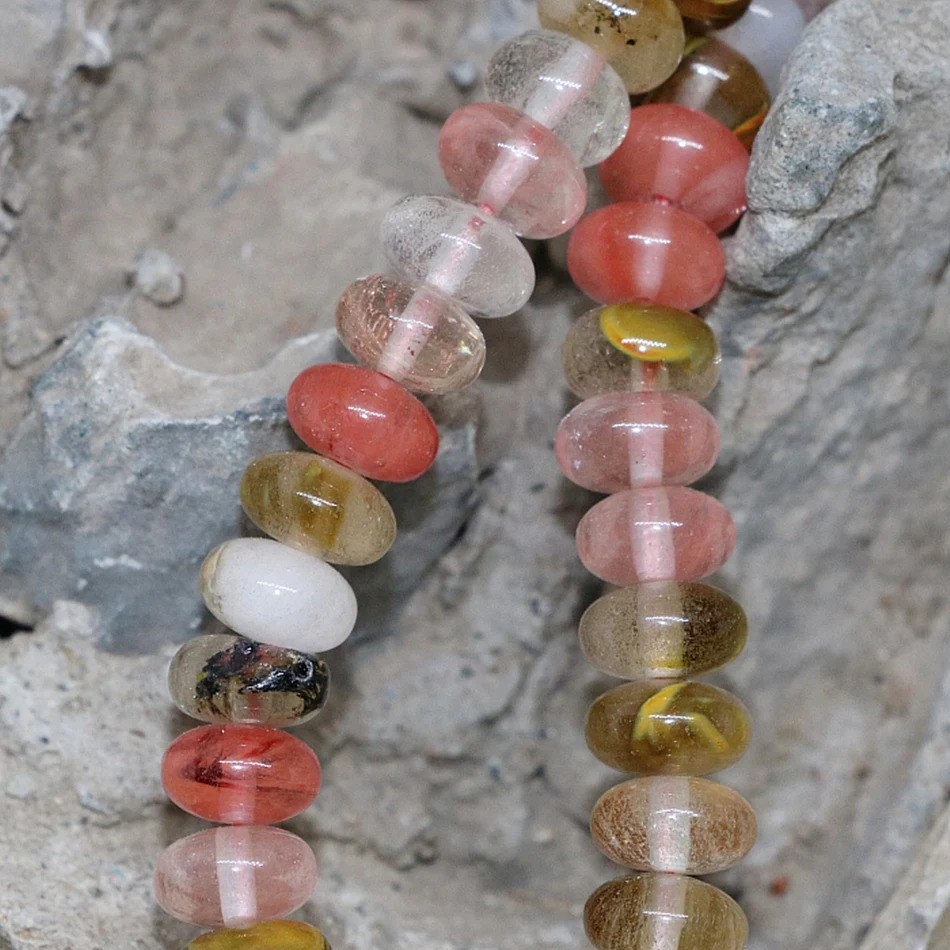 

Multicolor Watermelon Tourmaline Crystal 4x6mm Rondelle Abacus Stone Jasper Loose Beads High Grade Jewelry Making 15inch GE167