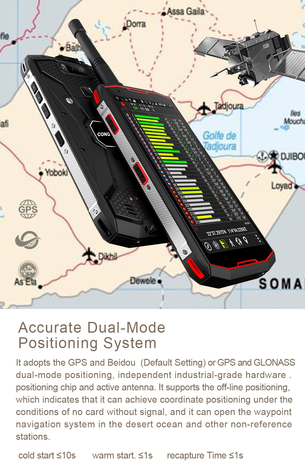 Телефон Conqest S12, 6 ГБ ОЗУ, 128 Гб ПЗУ, IP68 DMR Walki Talkie, водонепроницаемый телефон, 8000 мАч, 21 МП, Поддержка NFC, Google Store