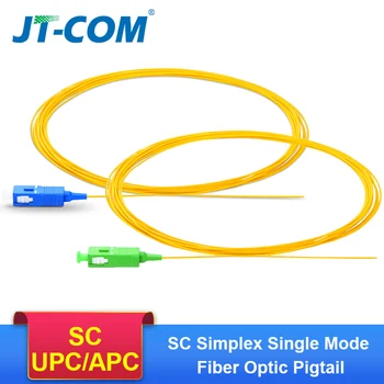 

Free shipping!50/100/200PCS/lot SC APC Optical Fiber Pigtail Simplex 0.9mm 9/125 Single Mode SC UPC Fiber Optic Patch Cable/Cord