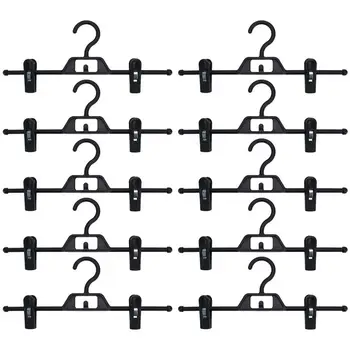 

10Pcs Non-slip Plastic Pants Clip Household Coat Hanger Cloth Clip for Wardrobe