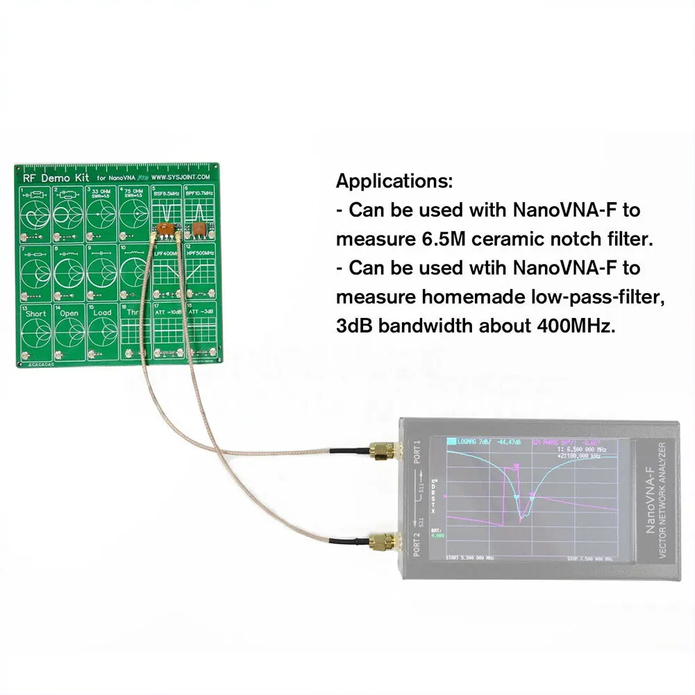 

Anaylzer Filter Attenuator Cable Vector Network Set Tool Test Board Equipment Accessories RF Demo Kit For NanoVNA